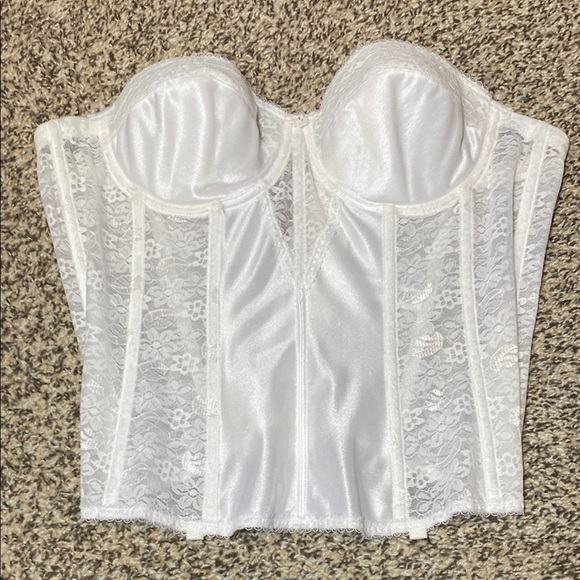 Dominique White Lace Strapless Bra/Corset  with Underwire - Picture 10 of 10
